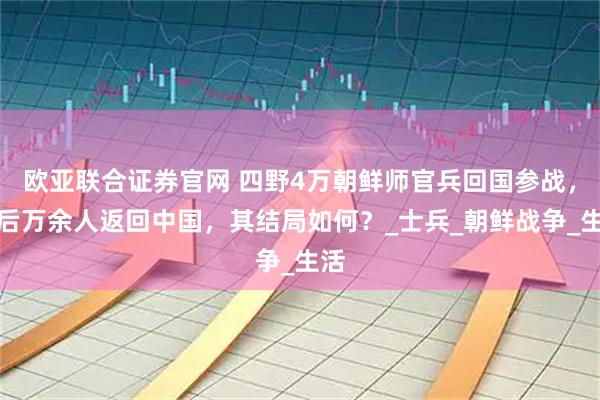 欧亚联合证券官网 四野4万朝鲜师官兵回国参战，战后万余人返回中国，其结局如何？_士兵_朝鲜战争_生活