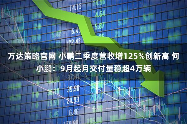 万达策略官网 小鹏二季度营收增125%创新高 何小鹏：9月起月交付量稳超4万辆